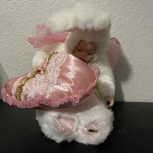 Porcelain Angel Bunny Doll